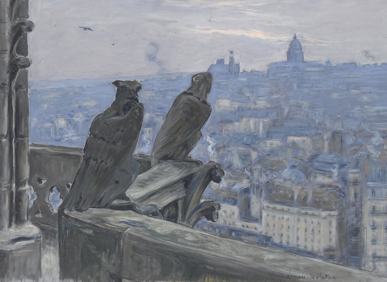 باريس كما تراه من أبراج نوتردام ، ج. 1900 بواسطة Adolphe Étienne Auguste Moreau Nélaton