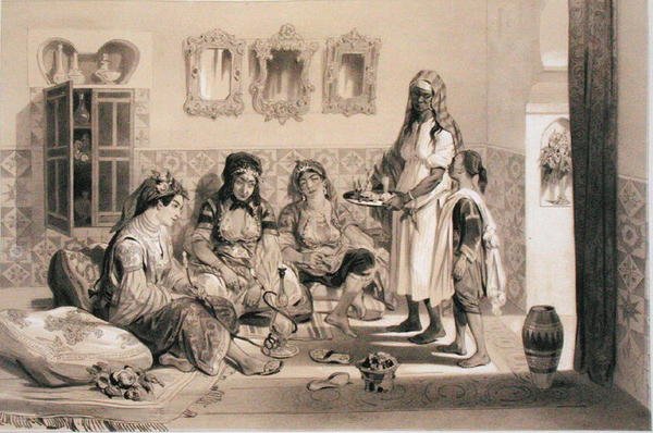 نساء الجزائر ، من مجلد لإحياء ذكرى قوة المشاة الفرنسية التي استولت على الجزائر في عام 1830 (ليتو) بواسطة أدولف جان بابتيست بايوت