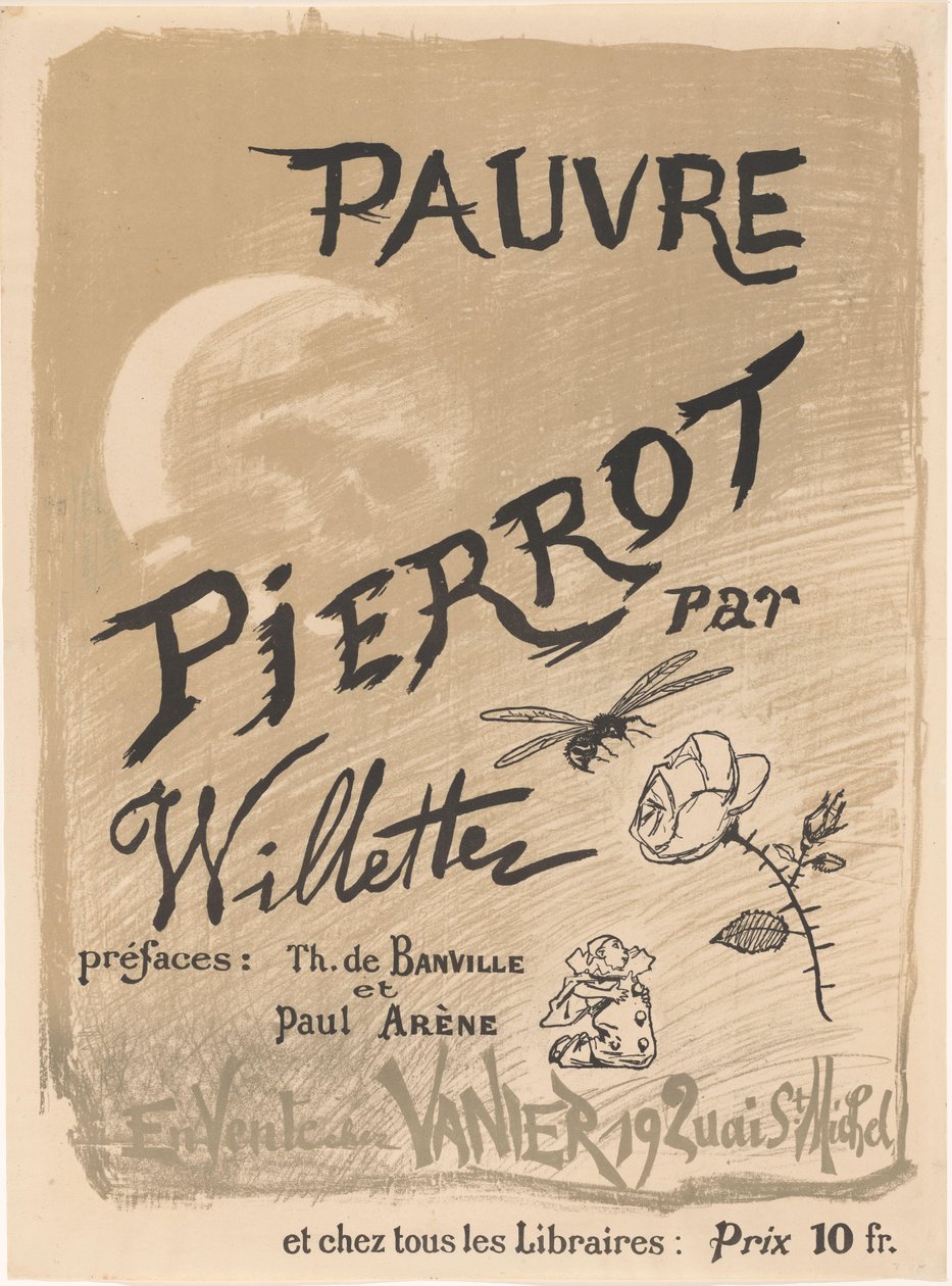 ملصق Pauvre Pierrot بواسطة Adolphe Léon Willette بواسطة أدولف ليون ويليت