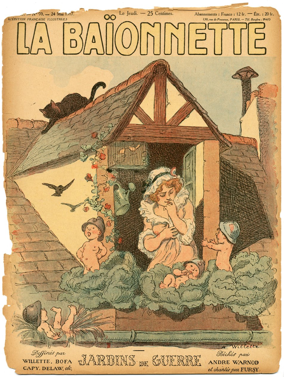 غلاف "" La Baionnette "، Satirique en Colours بواسطة أدولف ليون ويليت
