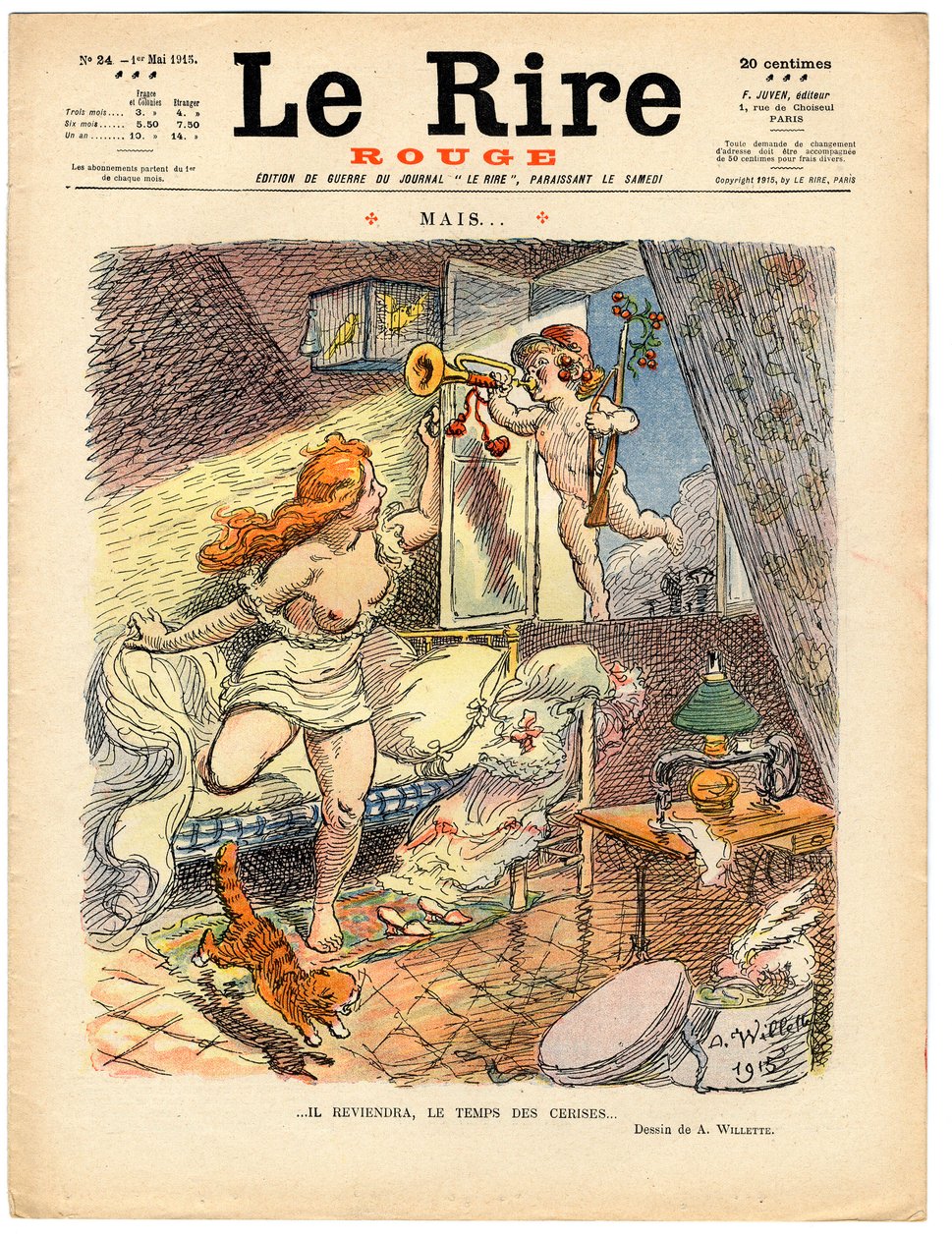 Cover of “” The Red Laughter””, Satirical in Colors بواسطة أدولف ليون ويليت