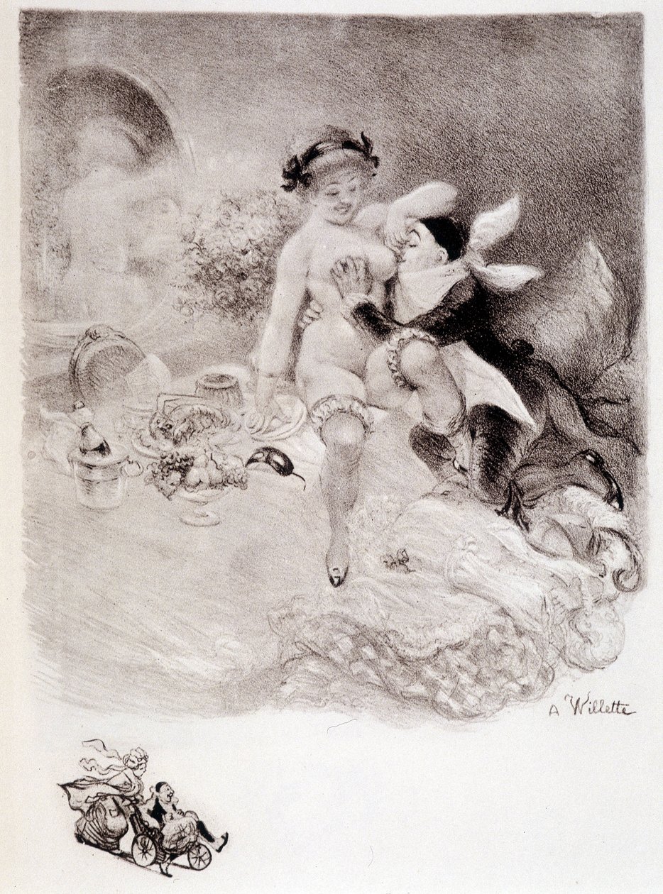 Gourmandise - drawing by Willette بواسطة أدولف ليون ويليت