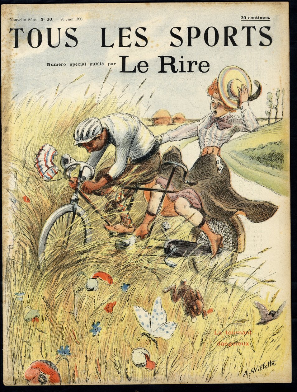 Illustration of Adolphe dit Willette (1857-1926) for the Cover of Le Lire, # 20 بواسطة أدولف ليون ويليت
