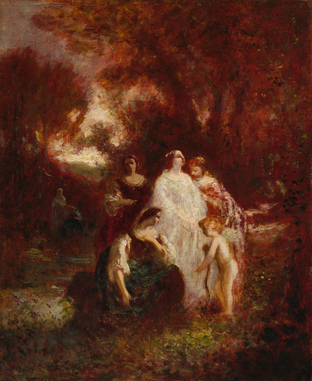 شخصيات في الغابة ، ج. 1857-1862. بواسطة أدولف جوزيف توماس مونتيسيلي