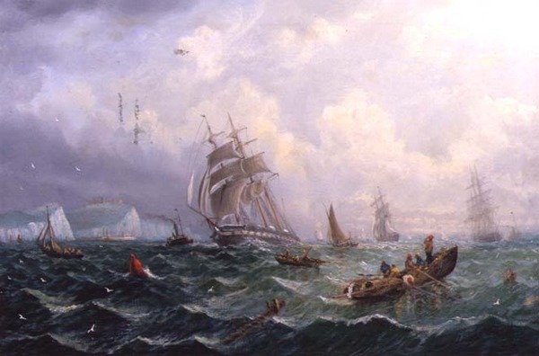 الشحن في Choppy Seas of Scarborough بواسطة أدولف كنيل