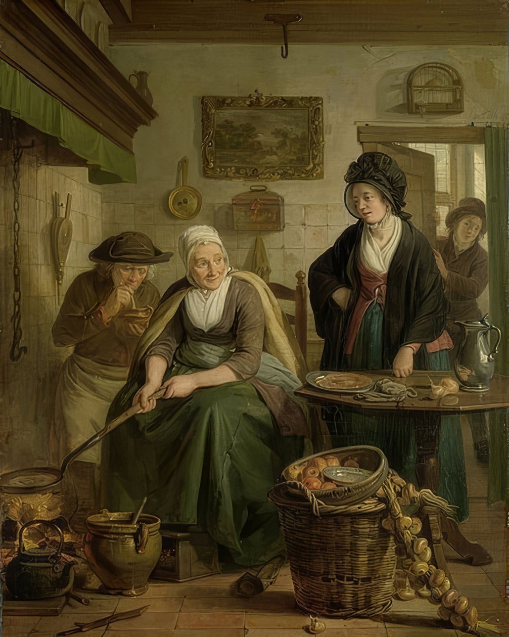 امرأة خبز الفطائر. حوالي 1790-1810 بواسطة أدريان دي ليلي