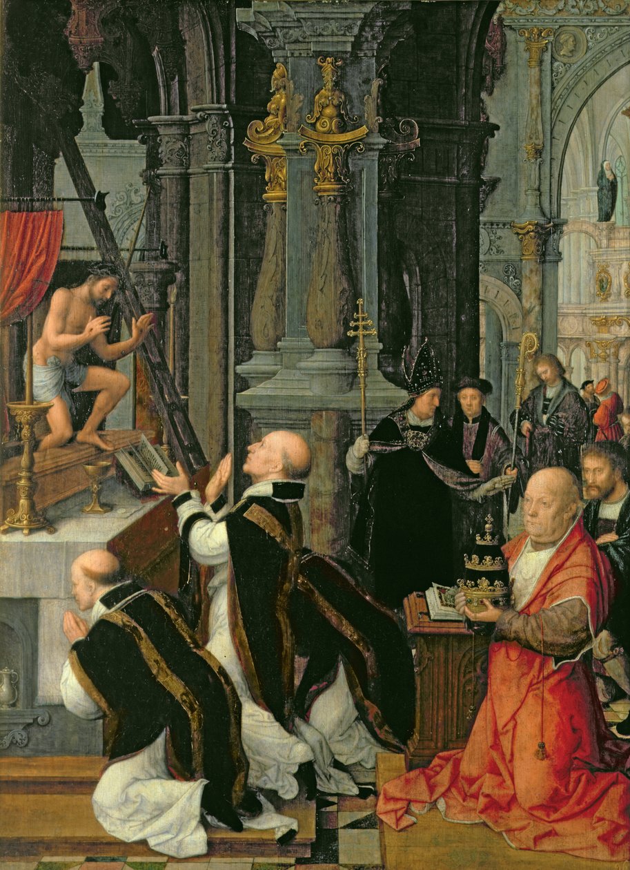 قداس القديس غريغوريوس بواسطة Adriaen Isenbrandt أو Isenbrant