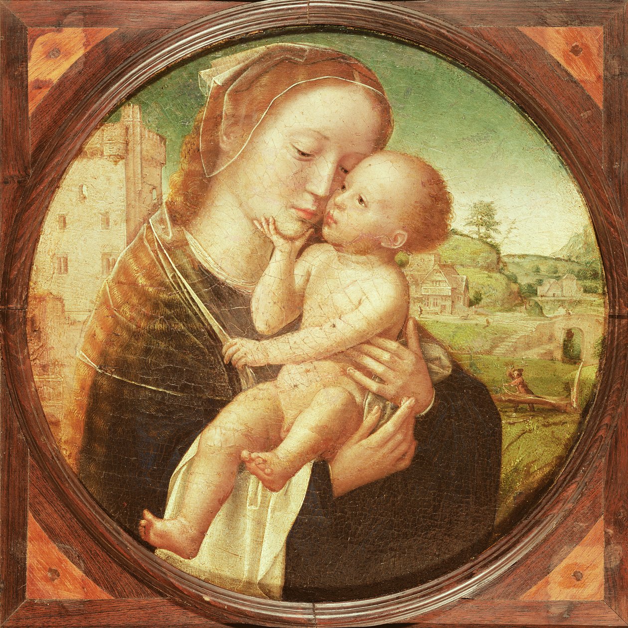 العذراء والطفل بواسطة Adriaen Isenbrandt أو Isenbrant