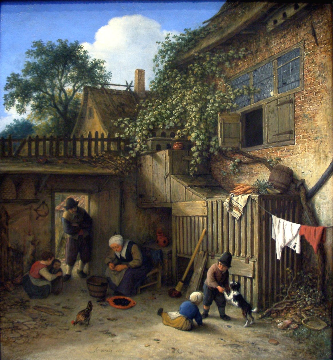 الكوخ dooryard بواسطة أدريان جانز. فان أوستاد
