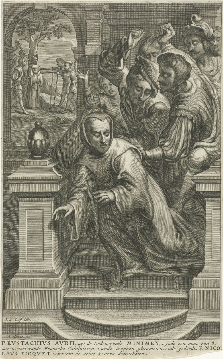 Eustachius أفريل ألقى الدرج من قبل Calvinists بواسطة أدريان ميلارت