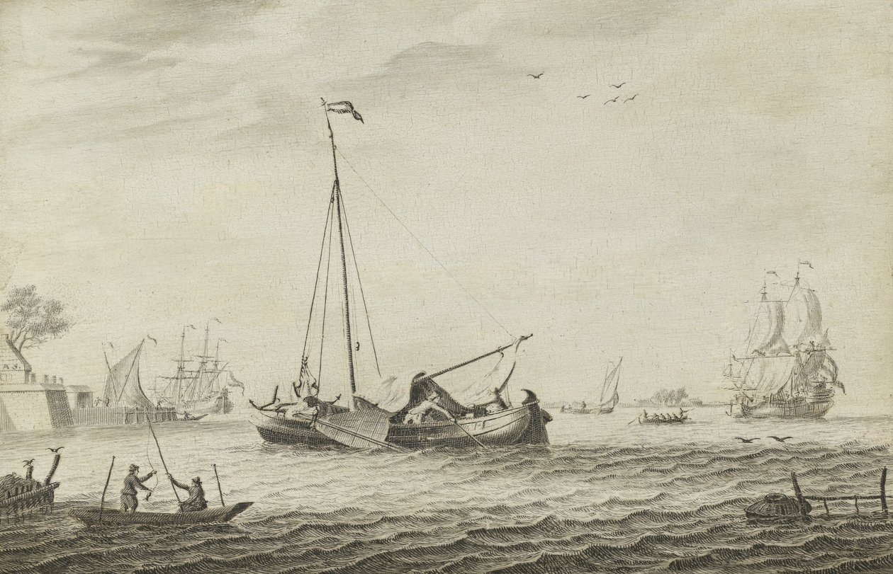 كاغ وسفن أخرى بواسطة Adriaen van Salm