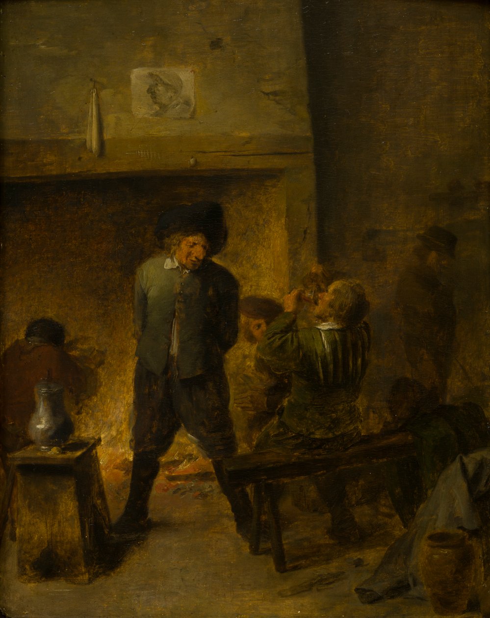 مشهد تافرن ، حوالي 1625-38 (زيت على لوح) بواسطة Adriaen (من أتباع) Brouwer