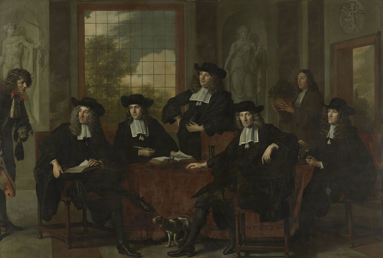 المشرفون على Collegium Medicum في أمستردام ، 1683 بواسطة أدريان باكر