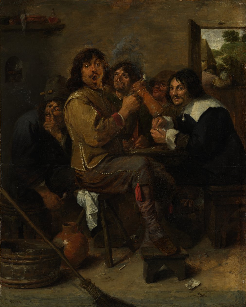 المدخنون ، كاليفورنيا. 1636. بواسطة أدريان بروير