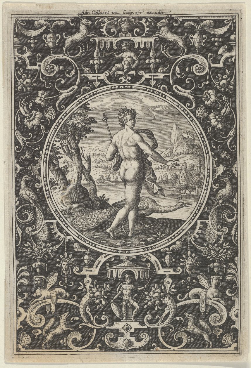 جونو في إطار زخرفي مع Grotesques ، من دينونة باريس ، كاليفورنيا. 1580 -...، 1580-1600. بواسطة أدريان كوليرت