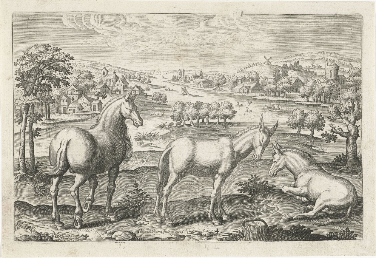 الخيول والحمير الحيوانات ذات الأرجل الأربعة (عنوان السلسلة) Animalivm Qvaddrvpedvm (عنوان المسلسل) بواسطة أدريان كوليرت