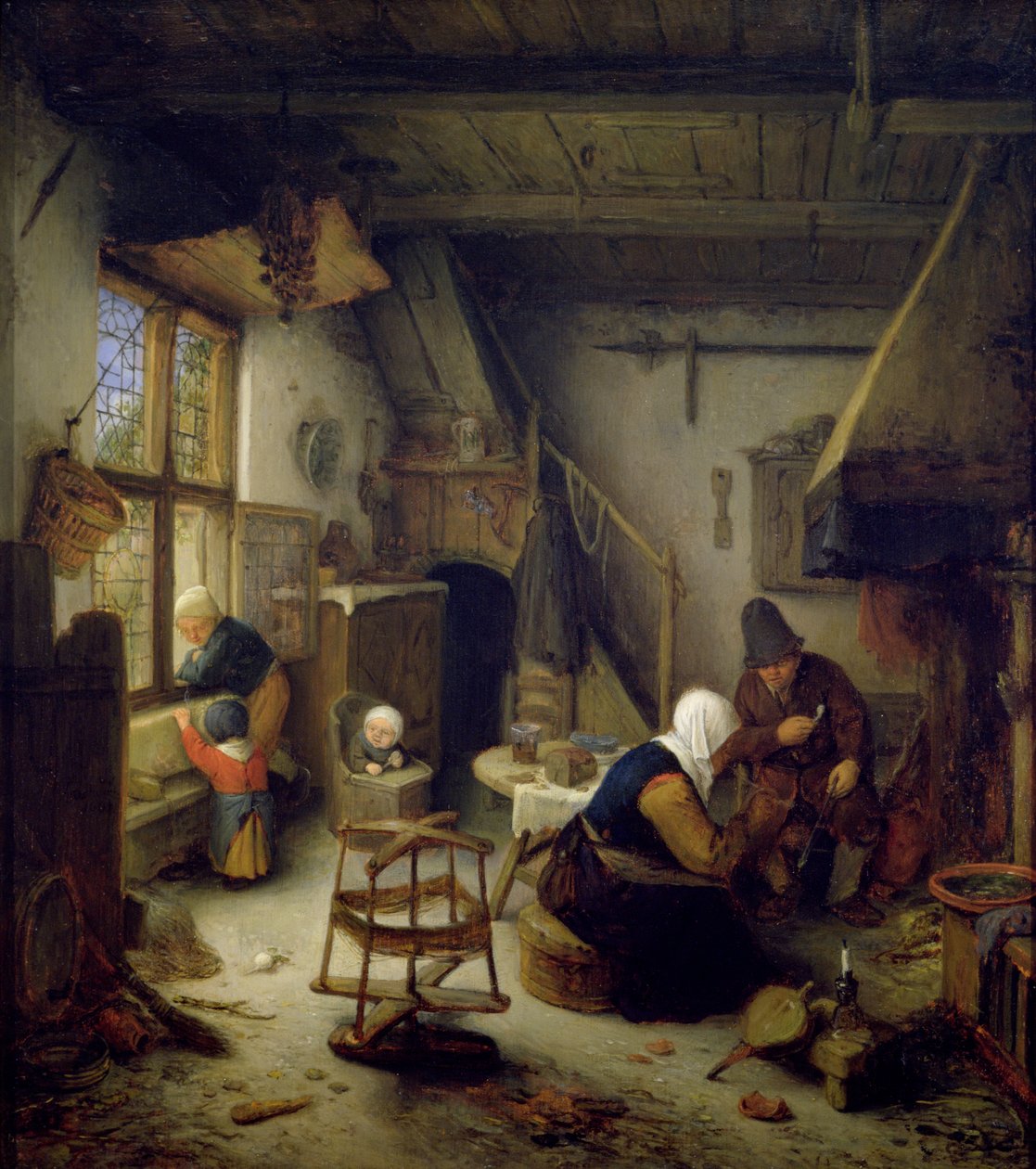 عائلة فلاح في المنزل ، 1661 بواسطة أدريان جانز. فان أوستاد