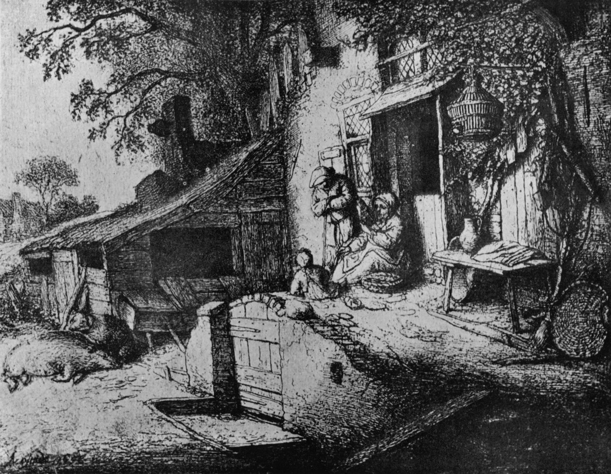 غزل امرأة 1652 بواسطة أدريان جانز. فان أوستاد