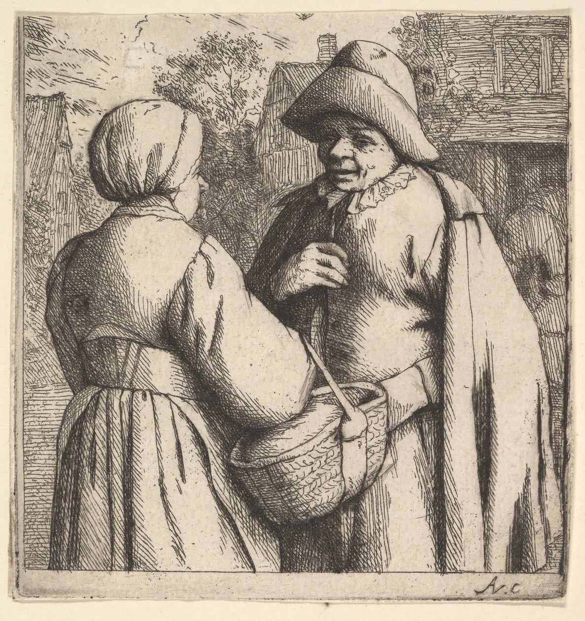 محادثة في الشارع ، 1610-1685. بواسطة أدريان جانز. فان أوستاد