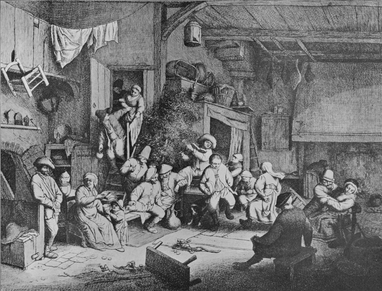 الرقص في حانة ، 1652 بواسطة أدريان جانز. فان أوستاد