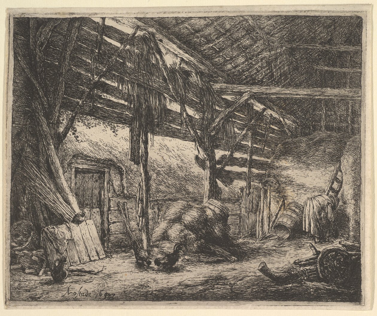 الحظيرة ، 1647. بواسطة أدريان جانز. فان أوستاد
