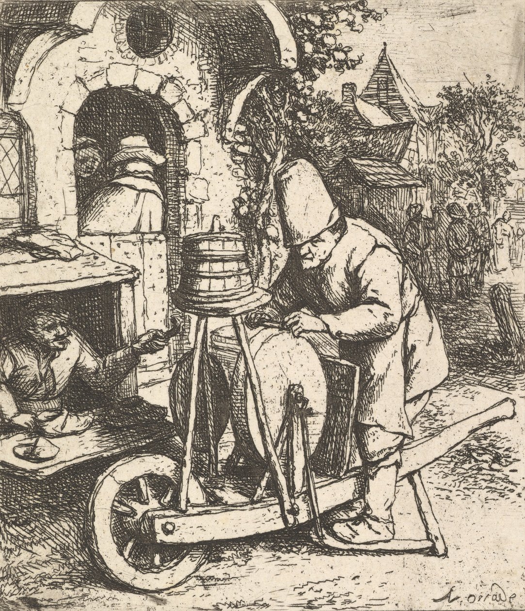 The Knifegrinder ، 1610-85. بواسطة أدريان جانز. فان أوستاد