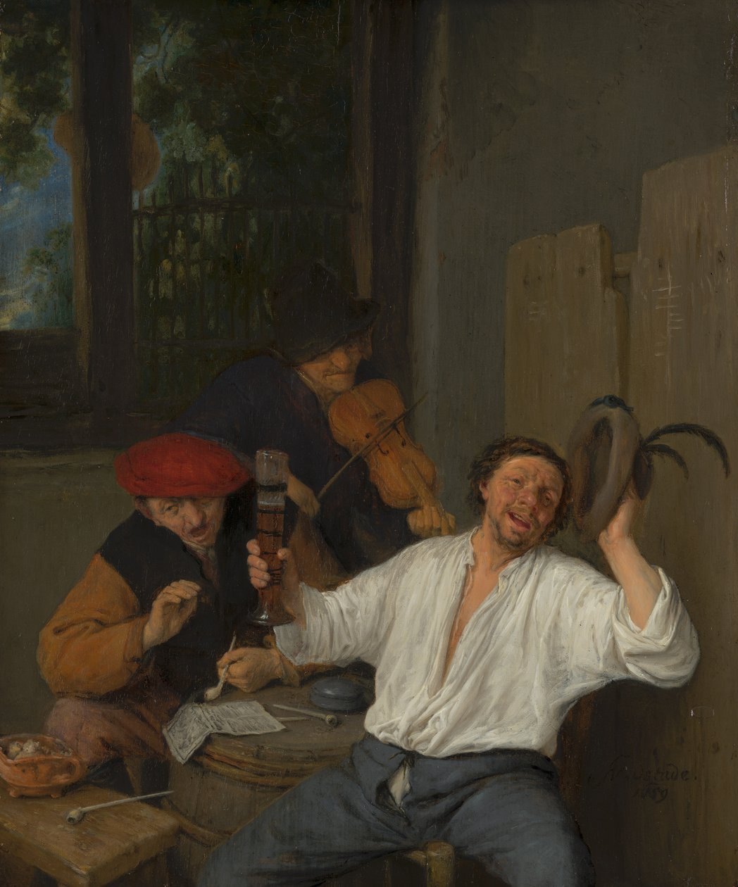 يشربون مرح ، 1659 بواسطة أدريان جانز. فان أوستاد