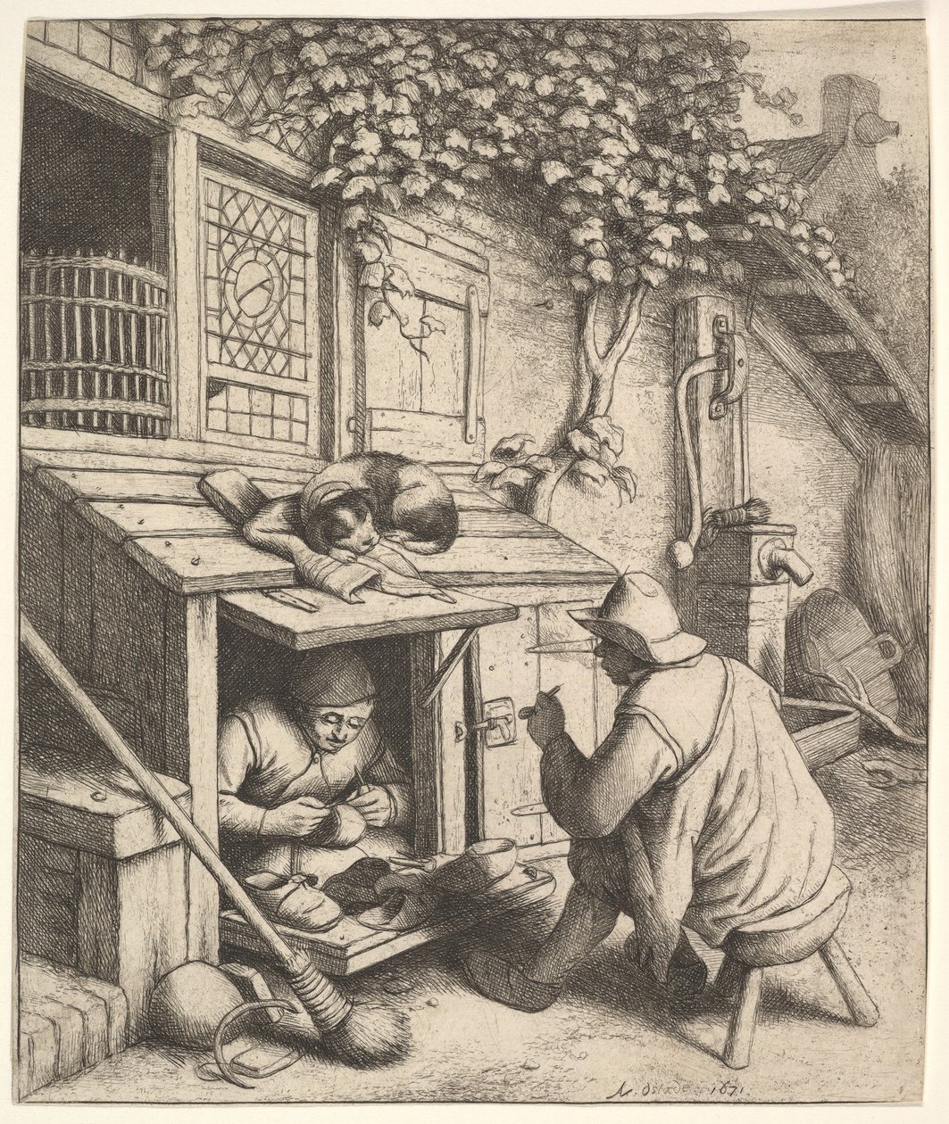 صانع الأحذية ، 1610-85. بواسطة أدريان جانز. فان أوستاد