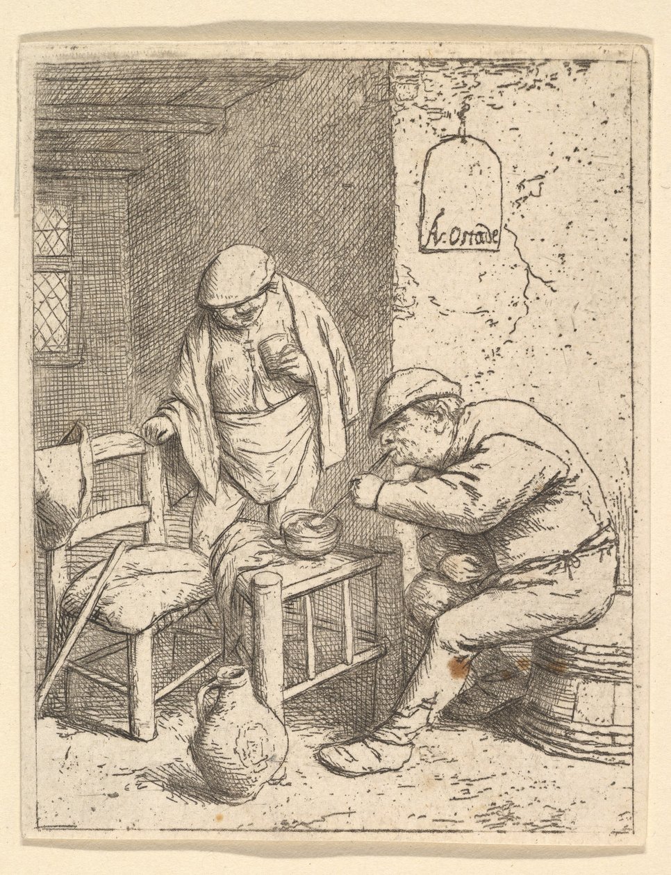 المدخن والشارب ، 1682. بواسطة أدريان جانز. فان أوستاد