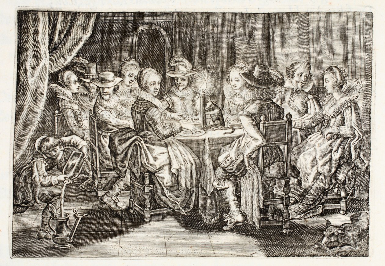 عادة ما يصنع النسيج ، التوضيح من "Emblemata of Zinne-werk" بقلم يوهانس دي برون (1589-1658) ، جان جاكوبس شيبر ، أمستردام ، 1661 بواسطة Adriaen Pietersz van de Venne