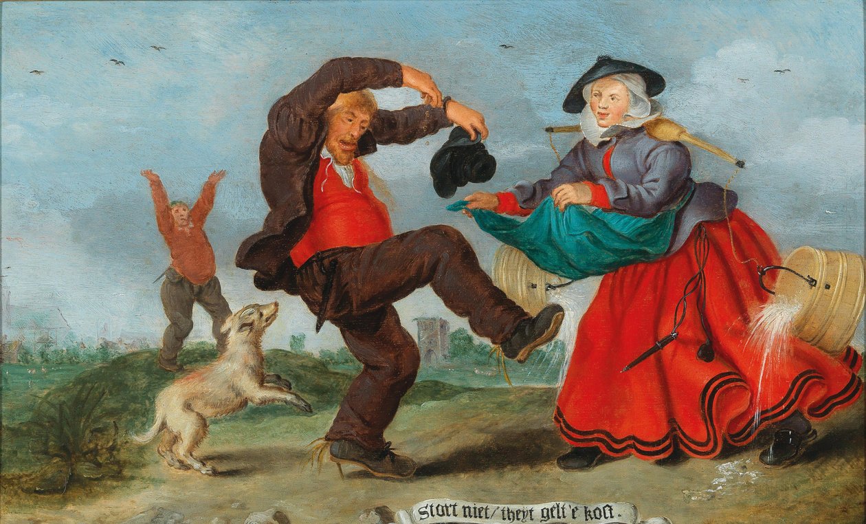 رسم توضيحي لمثال هولندي ، 1627. بواسطة أدريان بيترس. فان دي فين