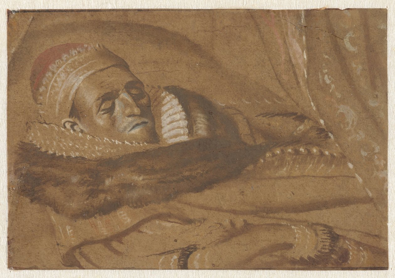 الأمير موريتس من أورانج على فراش الموت بواسطة Adriaen Pietersz van de Venne