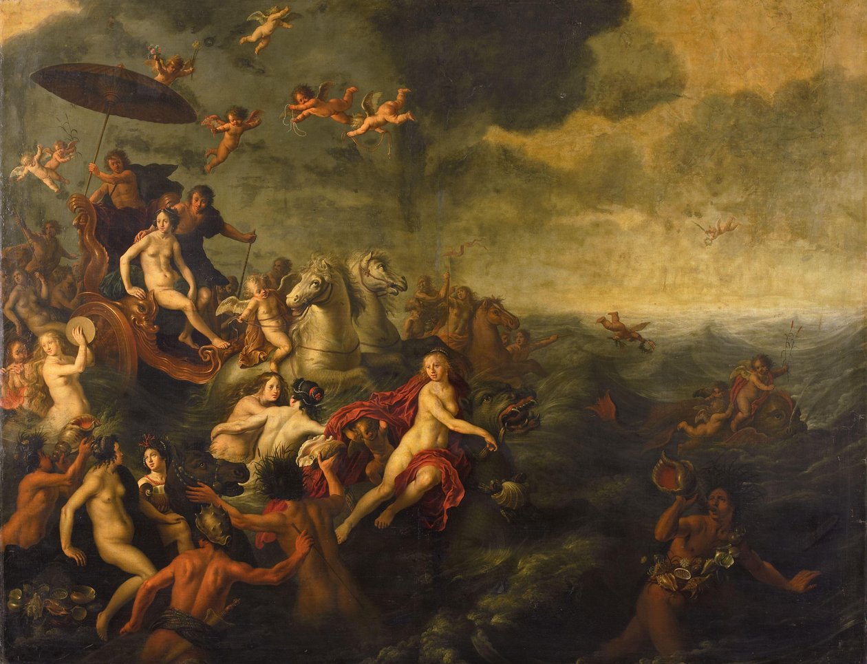 Galatea و Acis (Ovid ، Metamorphoses ، الكتاب الثالث عشر) بواسطة أدريان فان نيولانت (الأول)