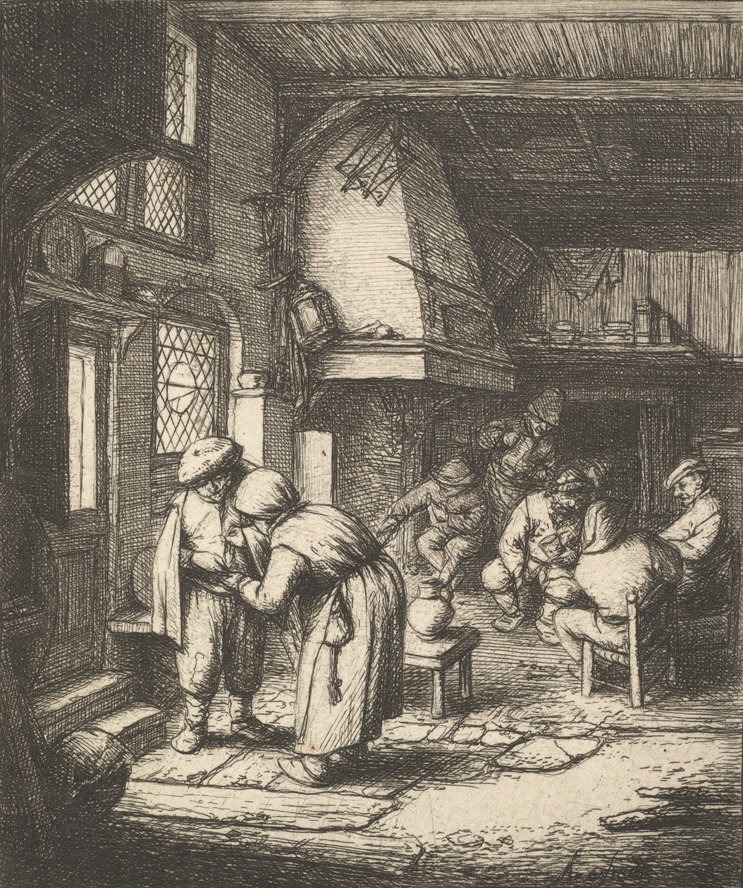 فلاح يدفع فاتورته ، 1610-1685. بواسطة أدريان فان أوستاد