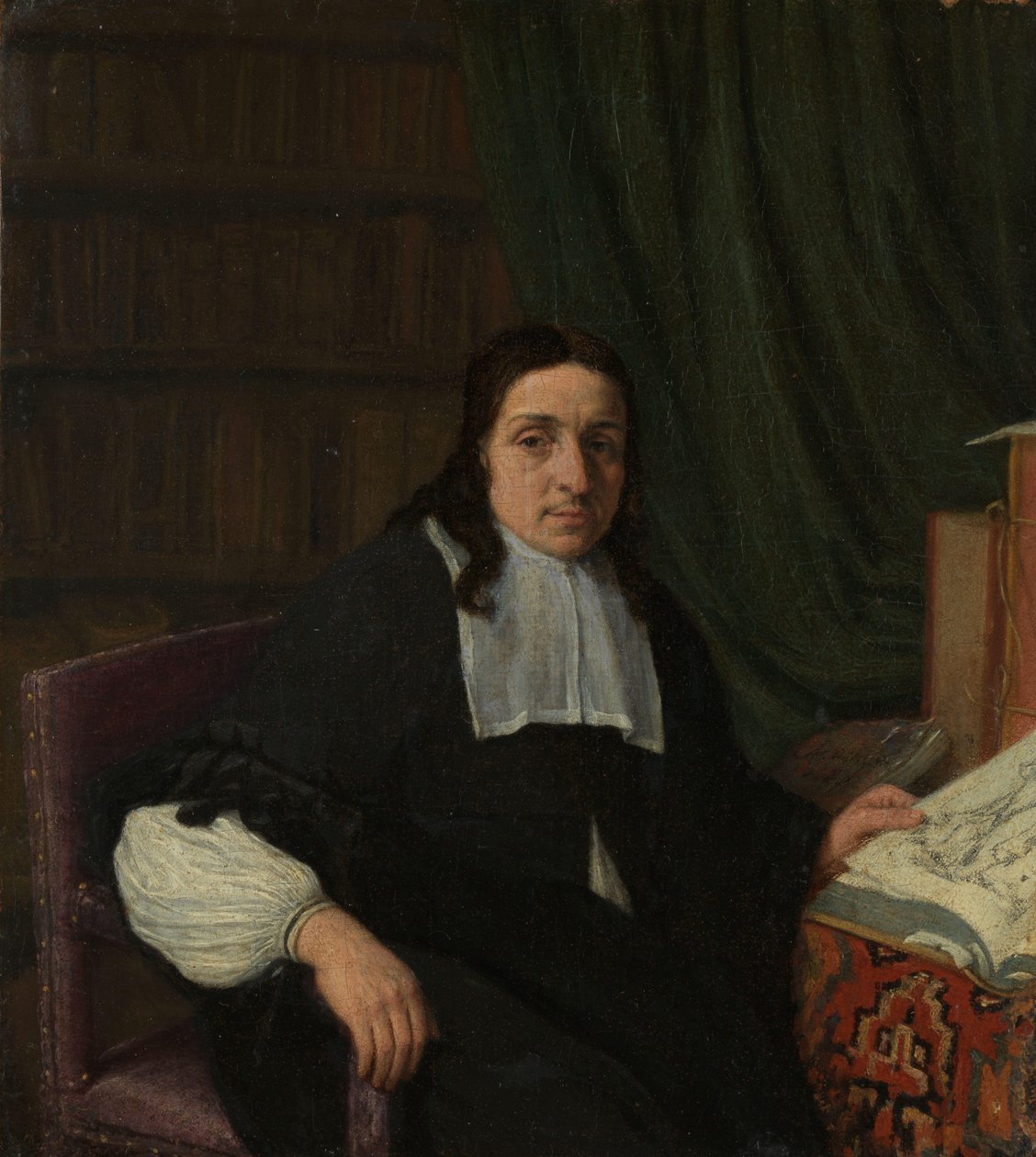 صورة لجامع ، ربما يكون كونستانتين سينيبارت (1625-1703) بواسطة أدريان فان أوستاد