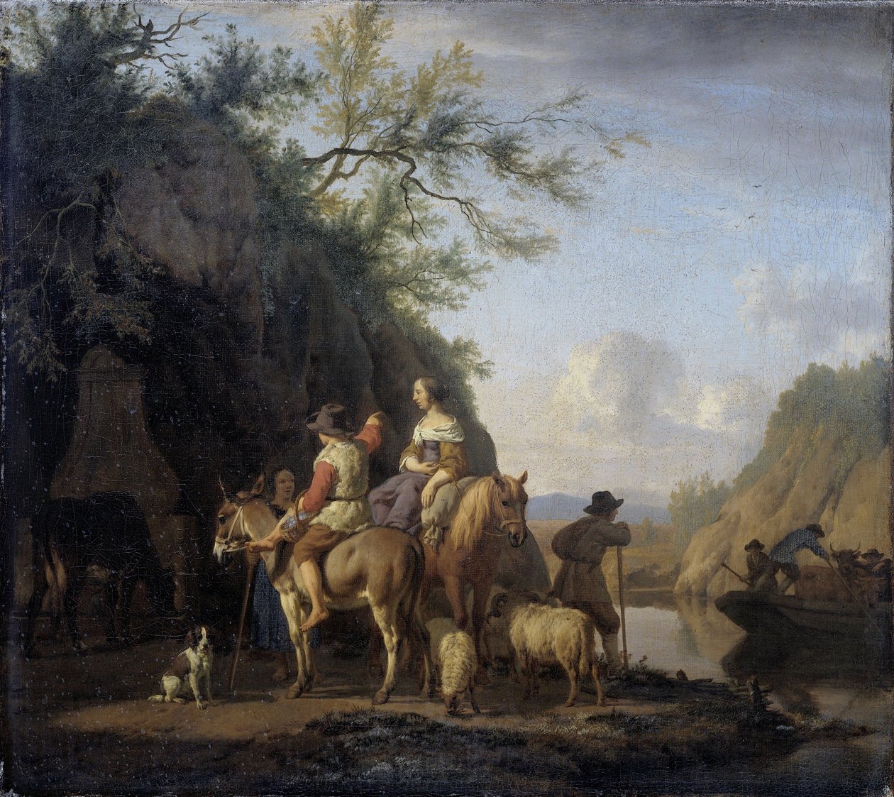 قارب العبارة ، 1666 بواسطة أدريان فان دي فيلدي