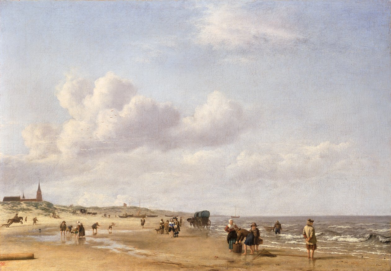 الشاطئ في Scheveningen ، 1658 بواسطة أدريان فان دي فيلدي