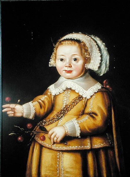 صورة آن جيبسون عندما كانت طفلة (زيت على لوحة) بواسطة Adriaen van der Linde