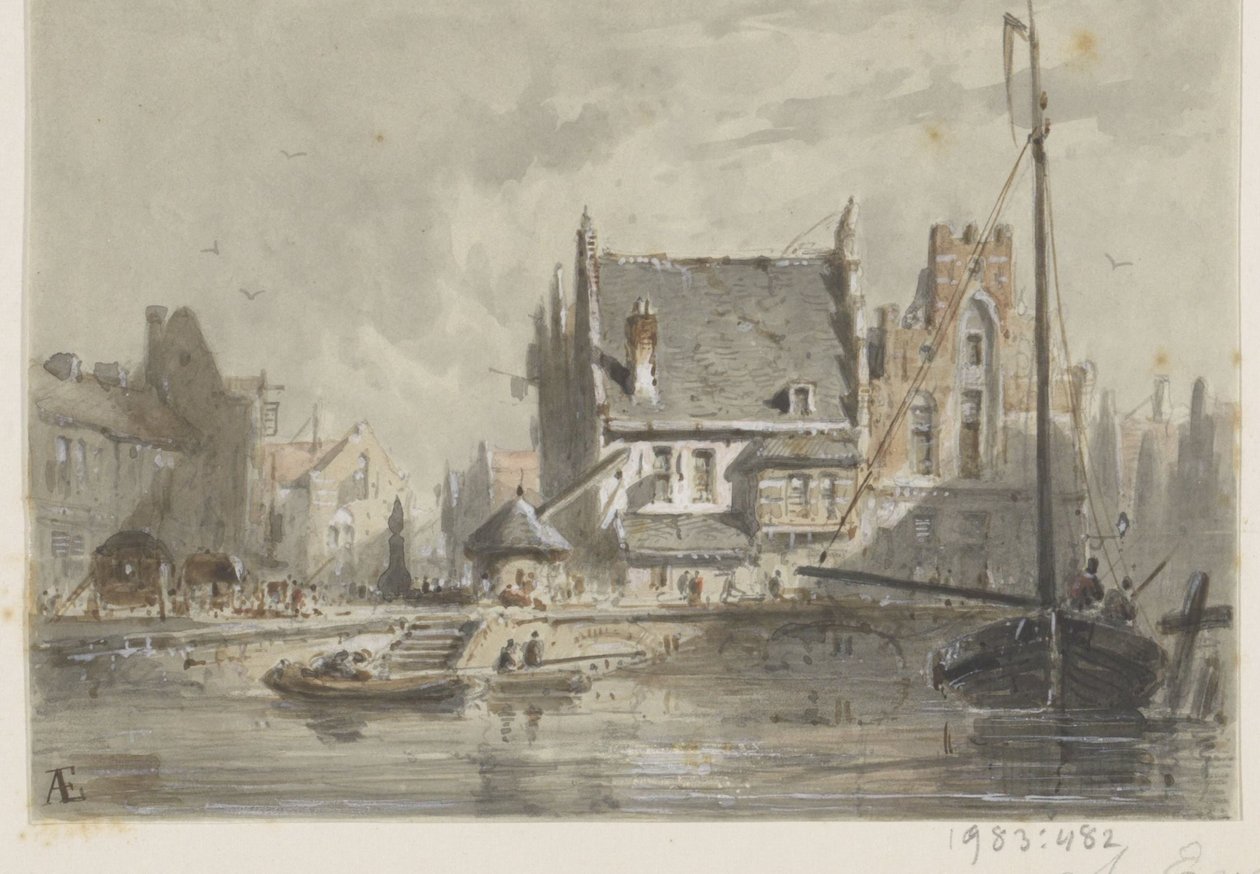 عرض في بروج بواسطة Adrianus Eversen (توقيع الفنان)
