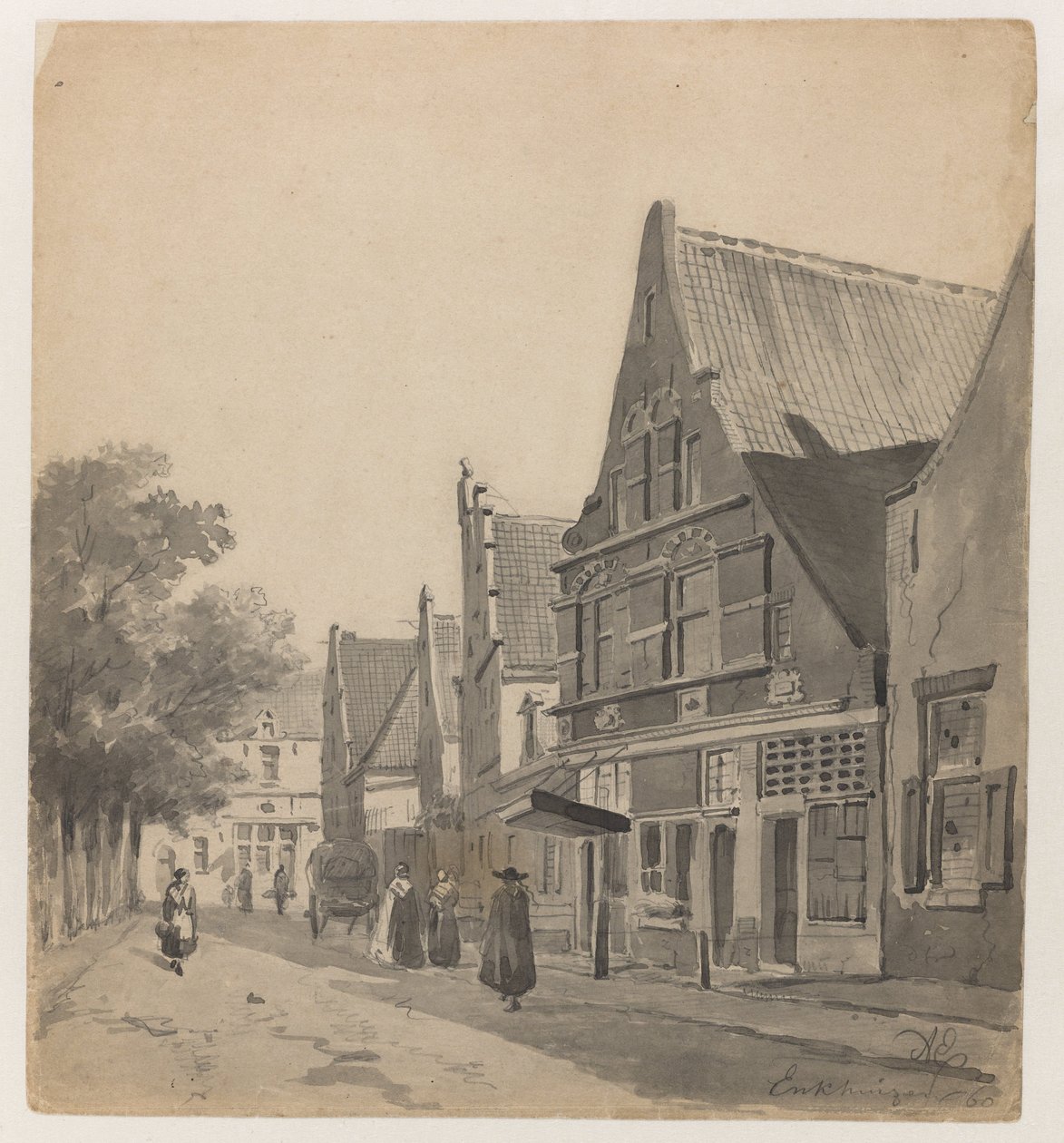منظر ل Zuiderhavendijk في Enkhuizen Enkhuizen 60 (العنوان على الكائن) بواسطة أدريانوس إيفرسن