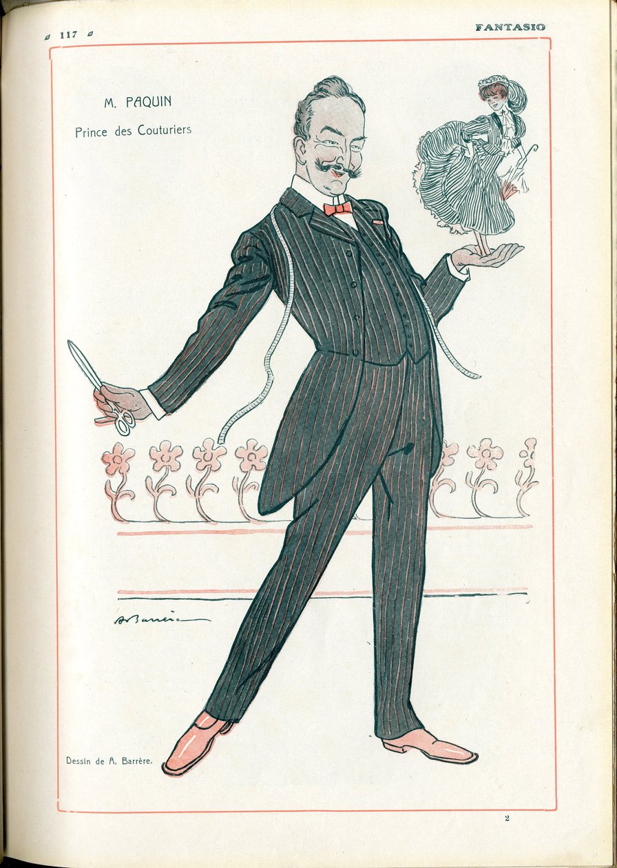 Fantasio, : Metiers, Fashion - Tailor Couturier, Paquin, 06/15/1907 (engraving) بواسطة أدريان باريري