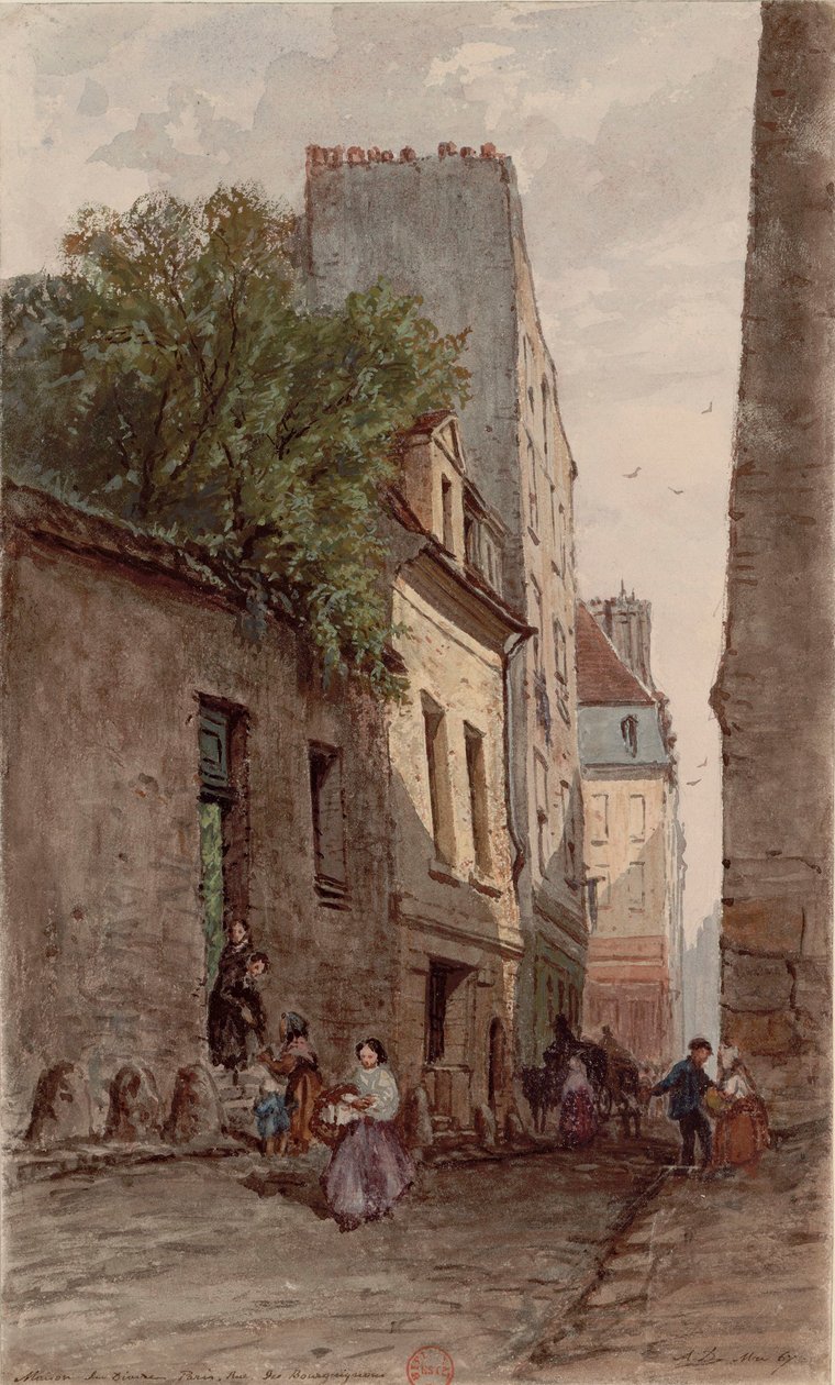 House of Decon François de Pâris (1690-1727) ، باريس ، شارع دي بورغينيون (الآن شارع بورت رويال). رسم أدريان دوزاتس (1804-1868) بواسطة أدريان دوزاتس