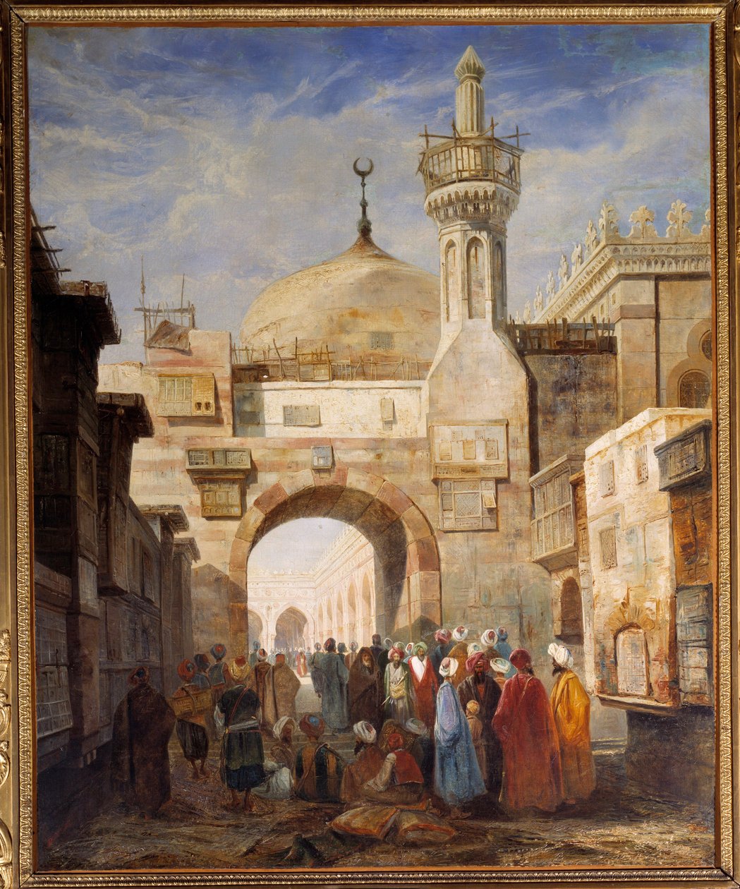 منظر لمسجد في القاهرة لوحة لأدريان دوزاتس (1804-1868) بلوا ، متحف الفنون الجميلة في القرن التاسع عشر بواسطة أدريان دوزاتس