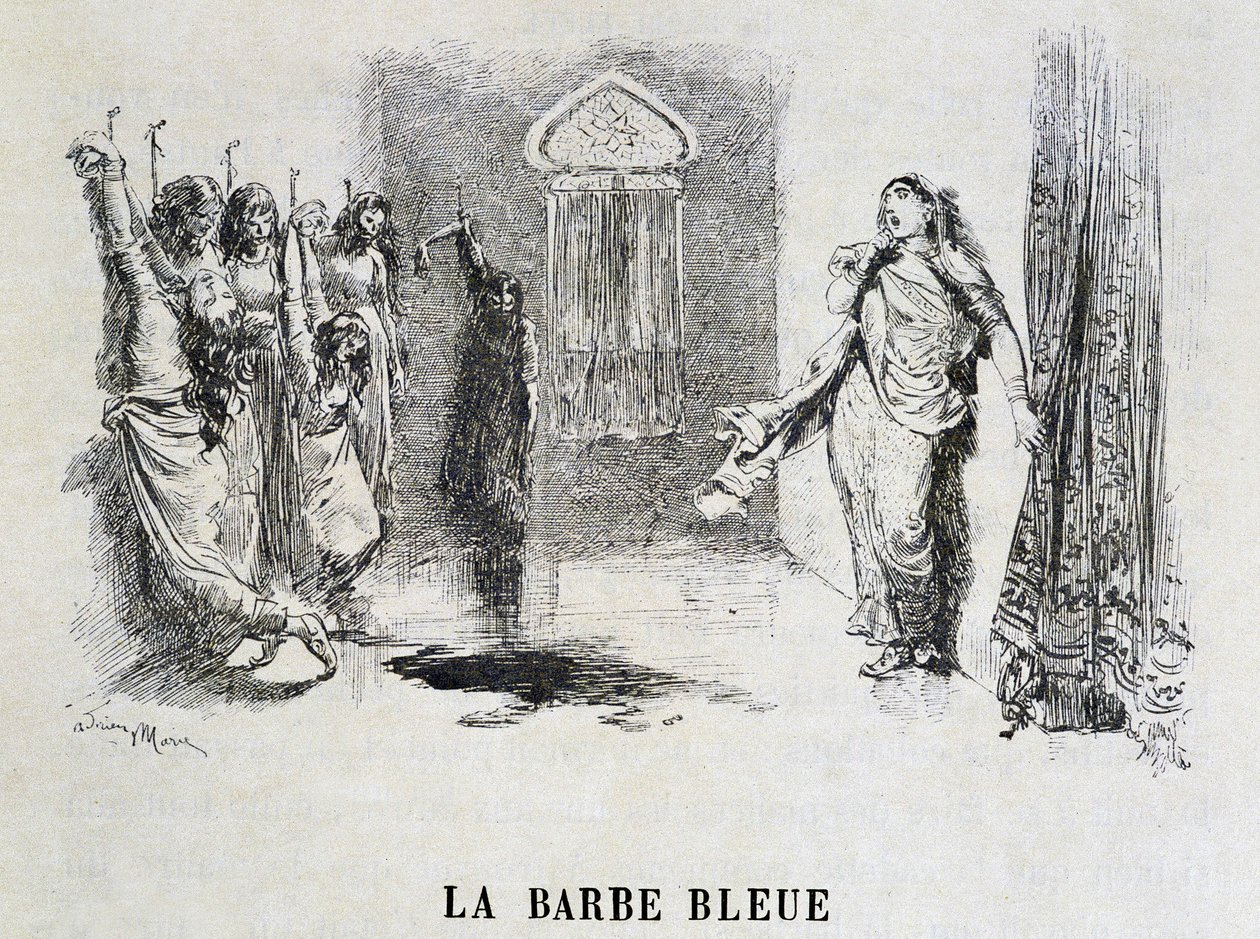 Beard Bleue - في "Les Tales de Fées" لتشارلز بيرولت ، رسوم توضيحية لأدريان ماري بواسطة أدريان إيمانويل ماري