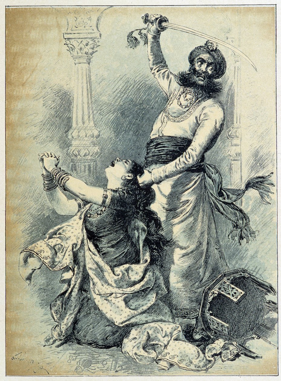 Beard Bleue - في "Les Tales de Fées" لتشارلز بيرولت ، رسوم توضيحية لأدريان ماري بواسطة أدريان إيمانويل ماري