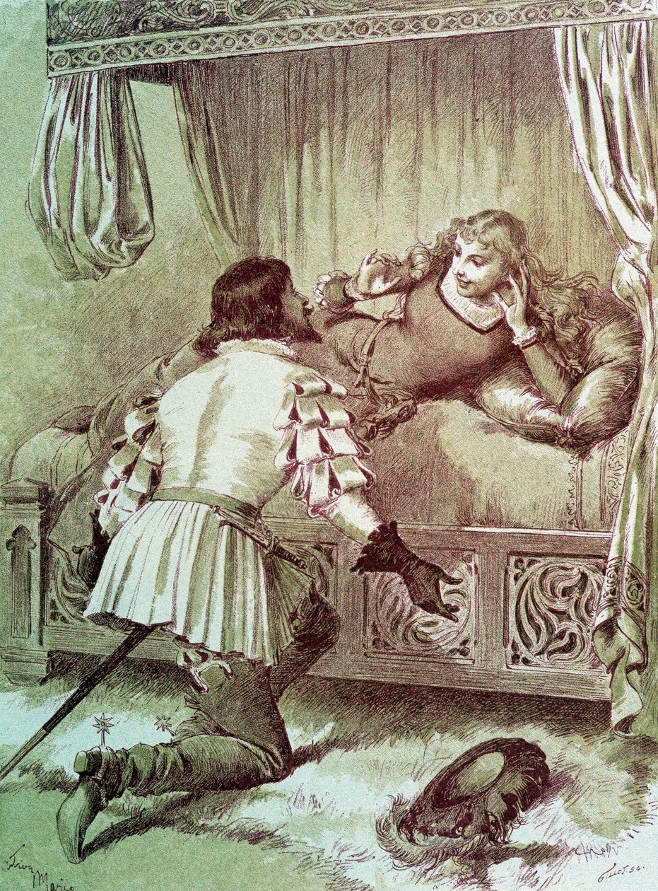 الجميلة النائمة - في "Les Contes de Fées" لتشارلز بيرولت ، الرسوم التوضيحية لأدريان ماري بواسطة أدريان إيمانويل ماري