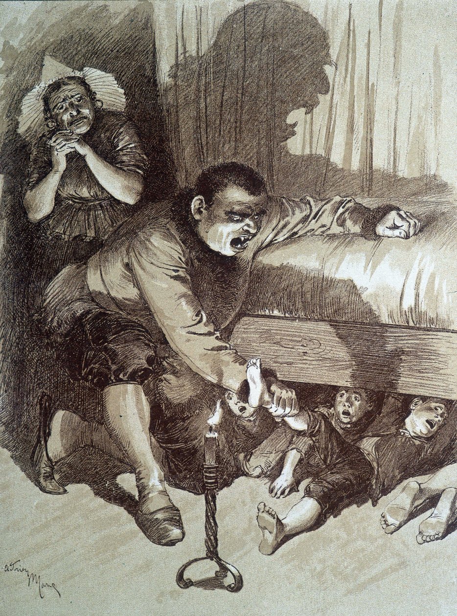 Pepetit Poucet - في "" Les tales de fées "من تأليف تشارلز بيرولت ، الرسوم التوضيحية بواسطة Adrien Marie بواسطة أدريان إيمانويل ماري