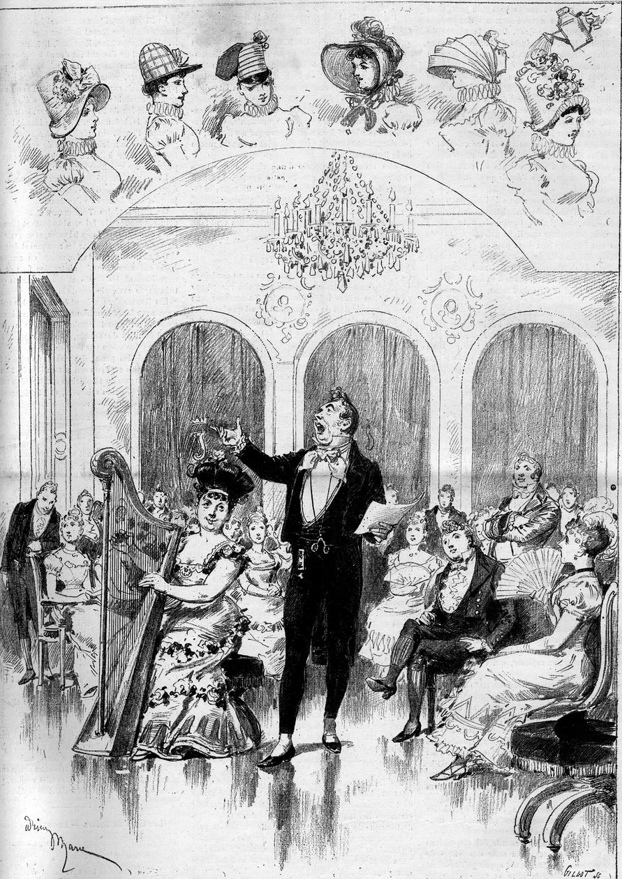 أداء أوبرا: "" جانوت "على موسيقى لتشارلز ليكوك (1832-1918) ونص لودوفيك هاليفي (1834-1908) وهنري (هنري) ميلهاش (1831-1897) مع ماري ديسكلوزاس (1840-1912) ) (أليكسينا) ، ألفريد جولي (18 .. -1891) (شاتيومينيت) ، جين غرا بواسطة أدريان إيمانويل ماري