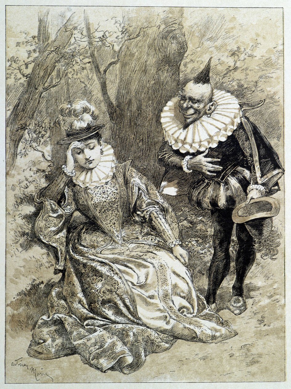 Riquet à la Houppe - في "" Les tales de fées "لتشارلز بيرولت ، الرسوم التوضيحية لأدريان ماري بواسطة أدريان إيمانويل ماري