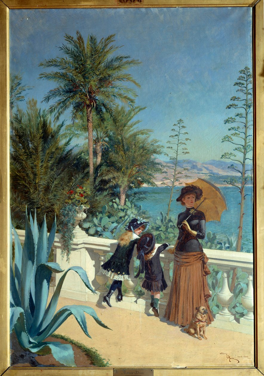شرفة في مونت كارلو. لوحة أدريان ماري (1848-1891) بواسطة أدريان إيمانويل ماري